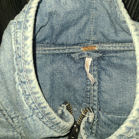 Free People Blue Quilted Jacket - Picture 7 of 9